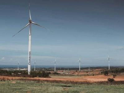 photo of white windmill