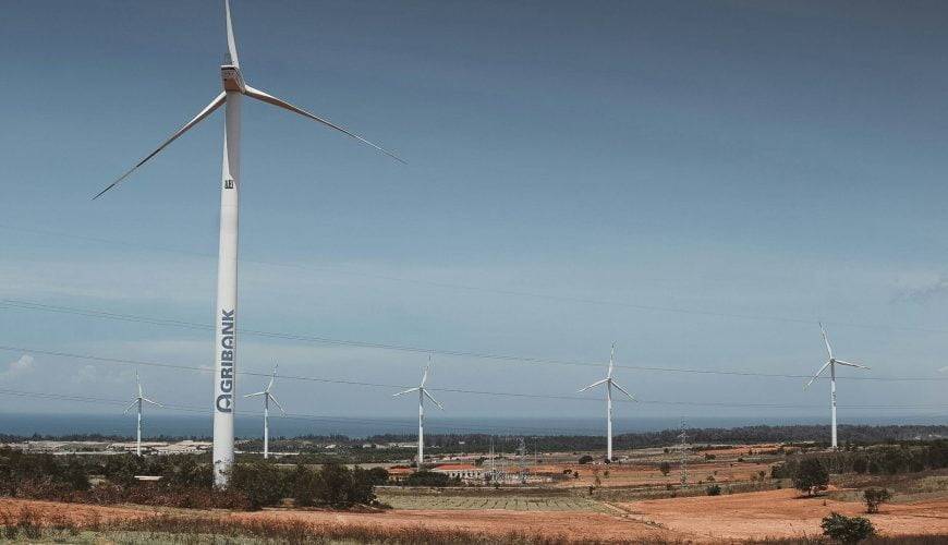 photo of white windmill