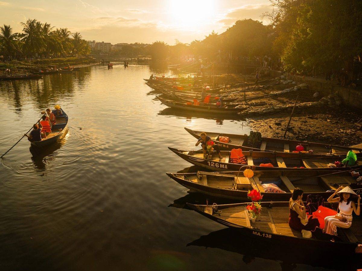 sunset boat river country hoi an 4954402