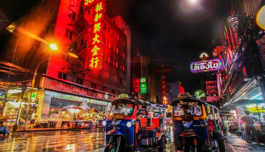 two auto rickshaw on the street